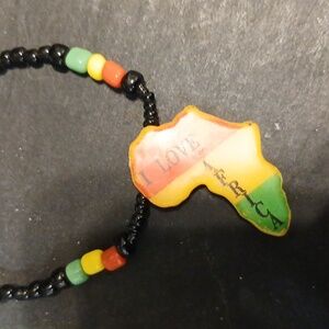 Multicolor I Love Africa Beaded Necklace